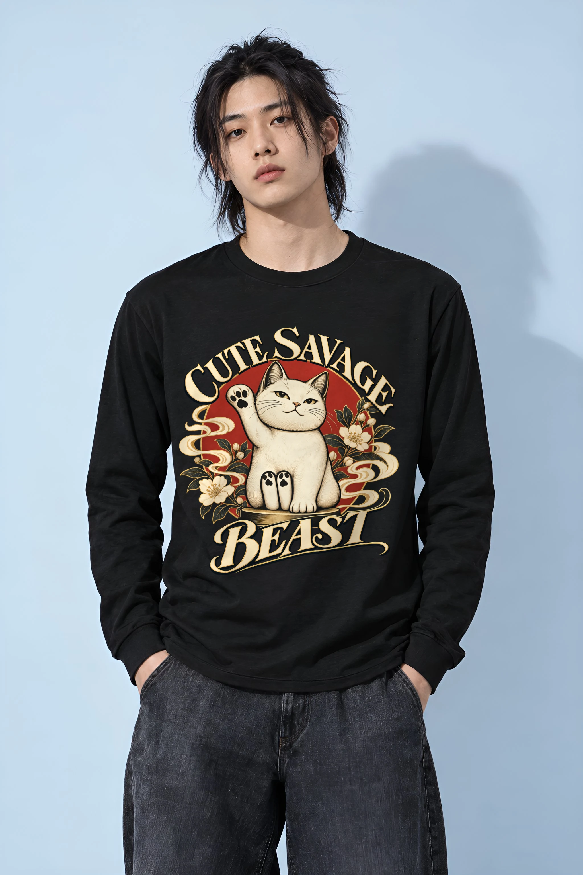 "Cute Savage Beast" Unisex Longsleeve T-shirt
