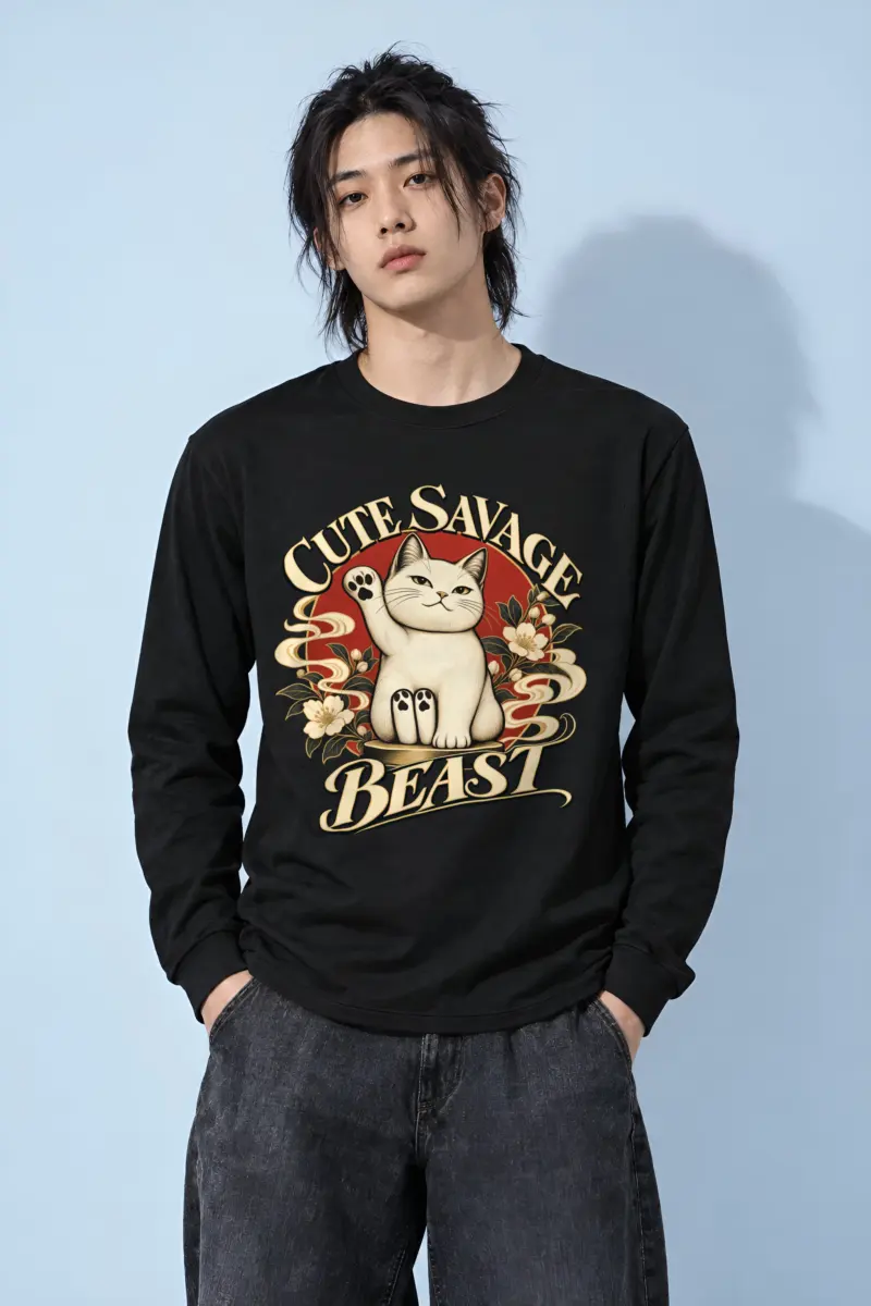 "Cute Savage Beast" Unisex Longsleeve T-shirt