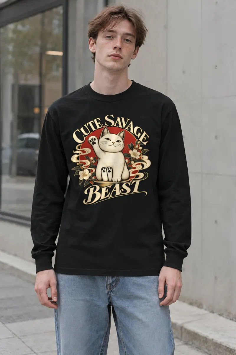 "Cute Savage Beast" Unisex Longsleeve T-shirt