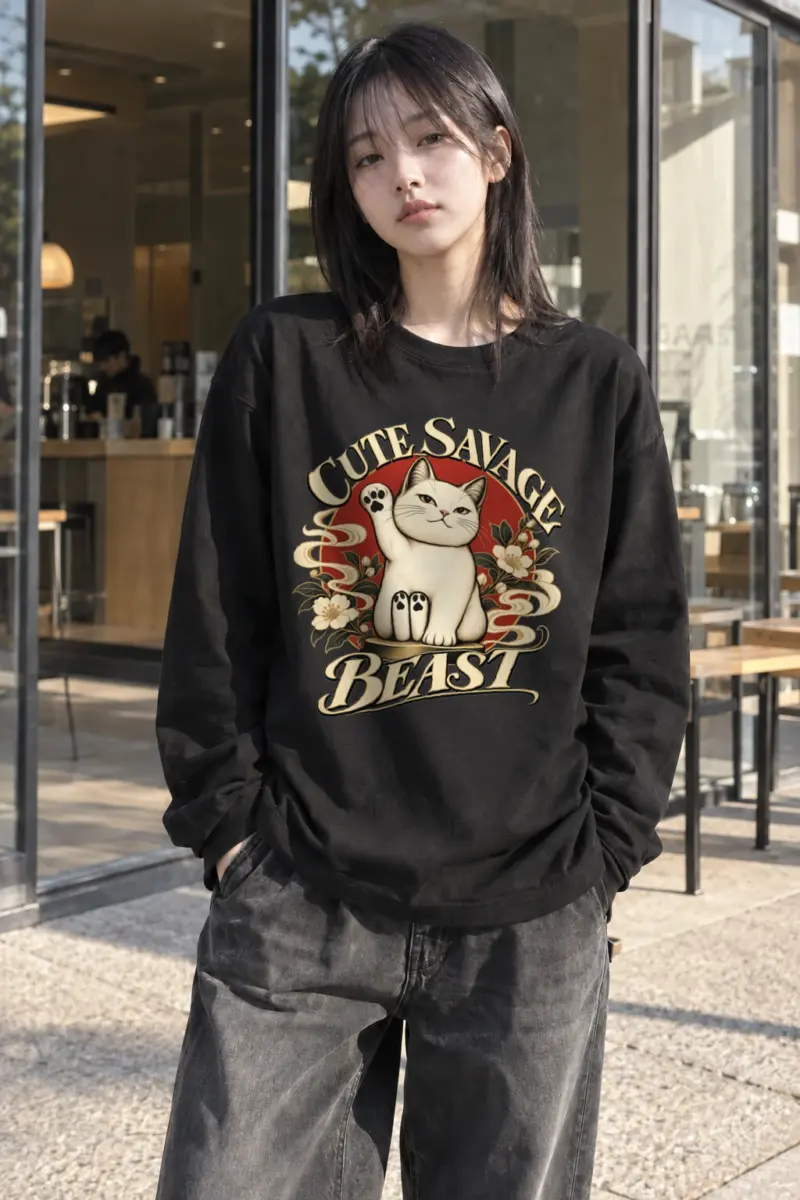 "Cute Savage Beast" Unisex Longsleeve T-shirt | Gildan 2400