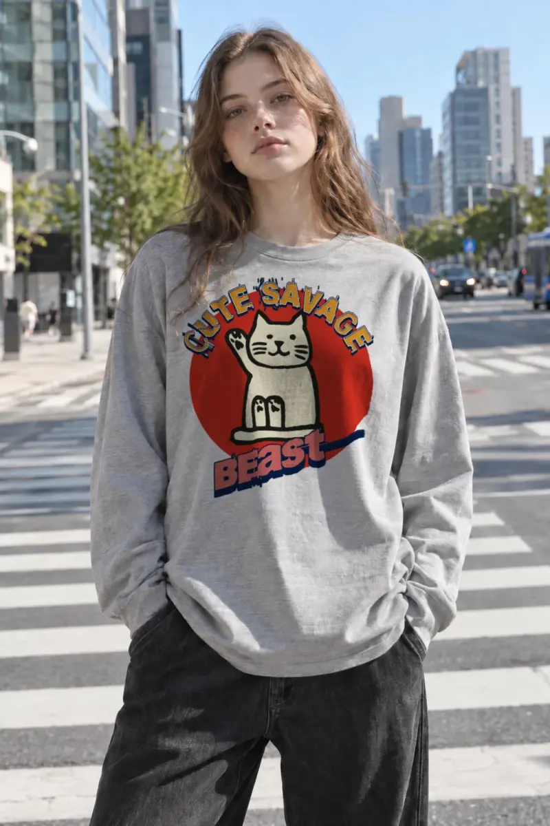 “Cutie Savage Beast” Unisex Longsleeve T-shirt | Gildan 2400