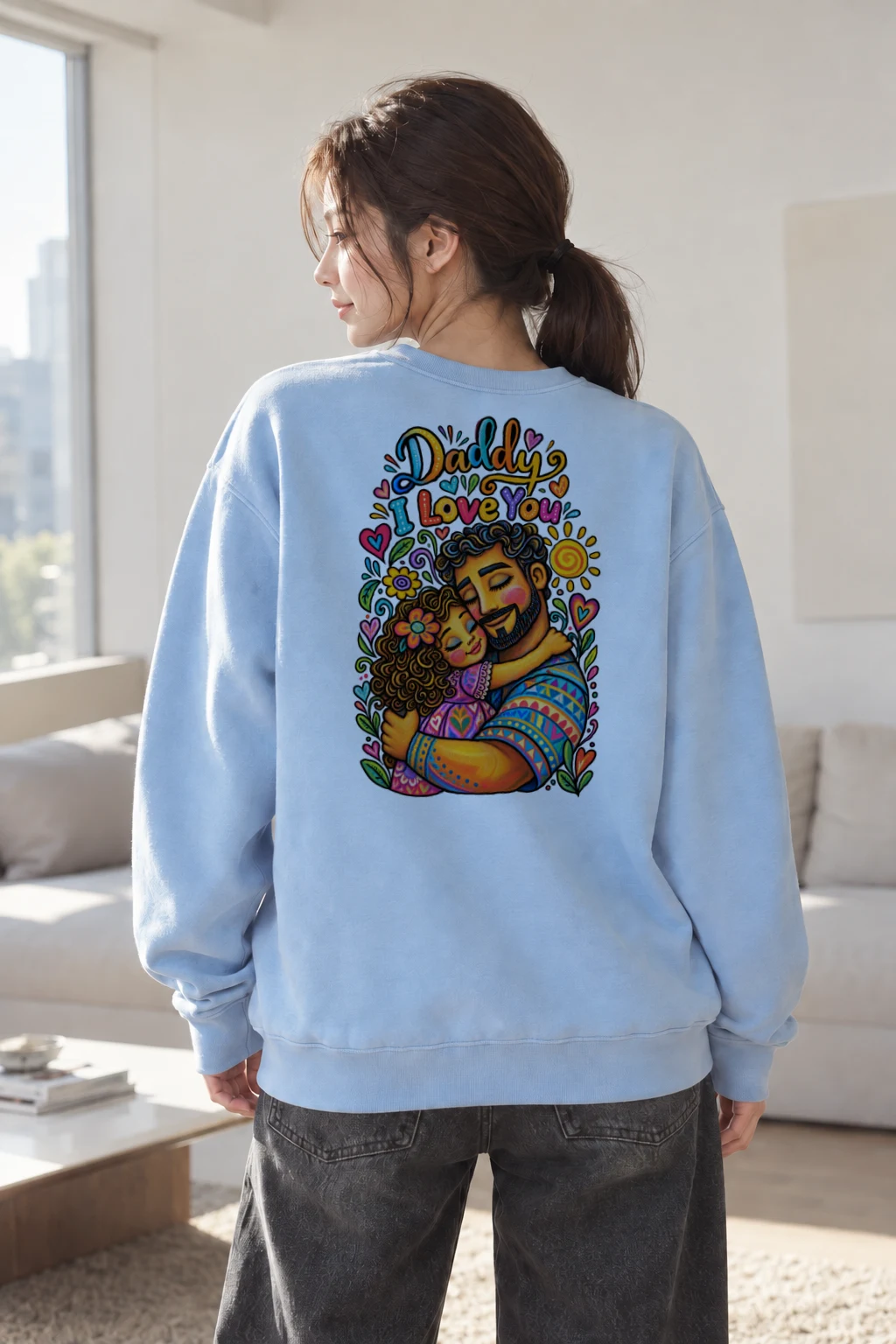 "Daddy I Love You" Heavy Blend Unisex Crewneck Sweatshirt | Gildan 18000