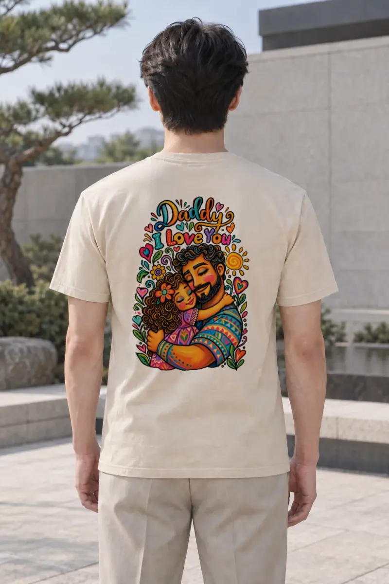 "Daddy I Love You" Heavyweight Unisex Crewneck T-shirt | Gildan 5000