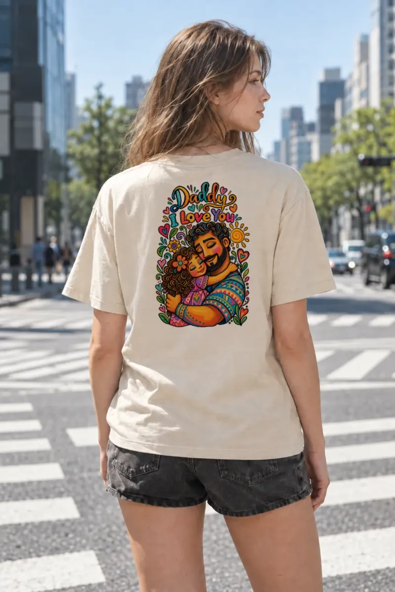 "Daddy I Love You" Heavyweight Unisex Crewneck T-shirt | Gildan 5000