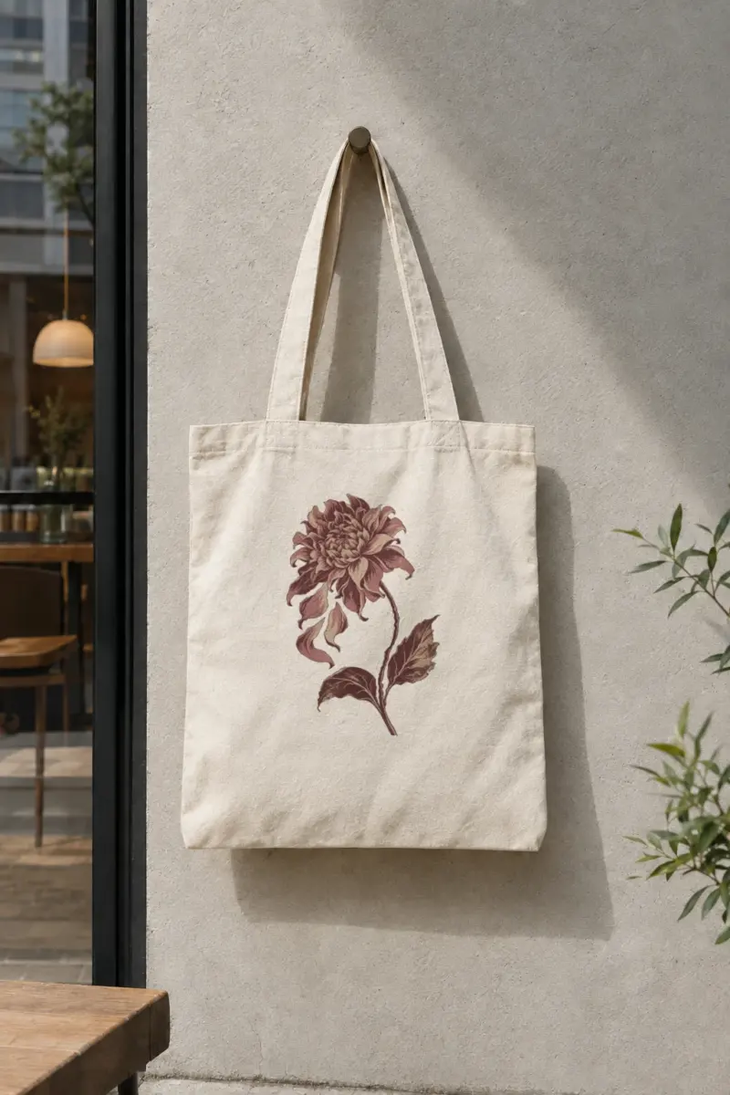 "Dahlia Afterimage" Classic Cotton Tote Bag