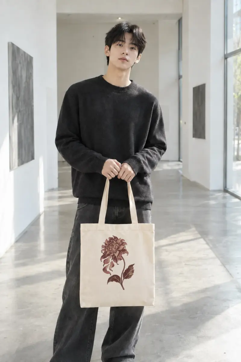 “Dahlia Afterimage” Classic Cotton Tote Bag