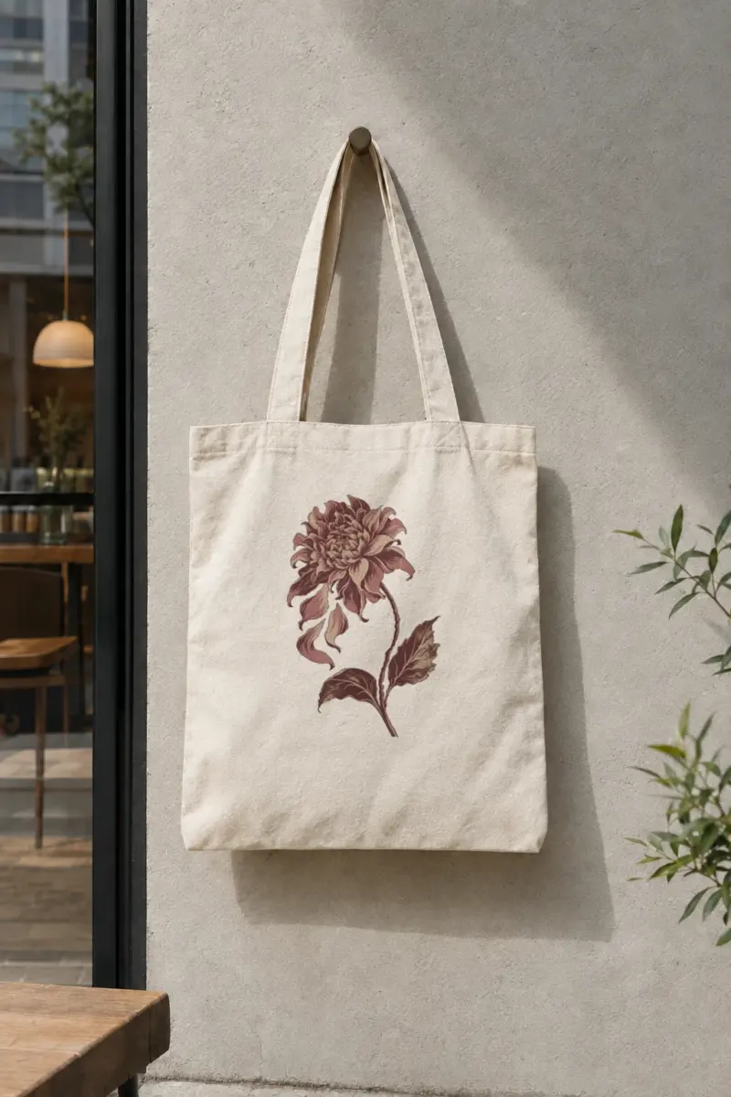 "Dahlia Afterimage" Classic Cotton Tote Bag