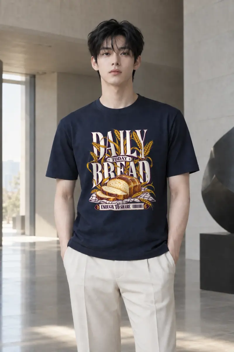 “Daily Bread” Heavyweight Unisex Crewneck T-shirt | Gildan 5000
