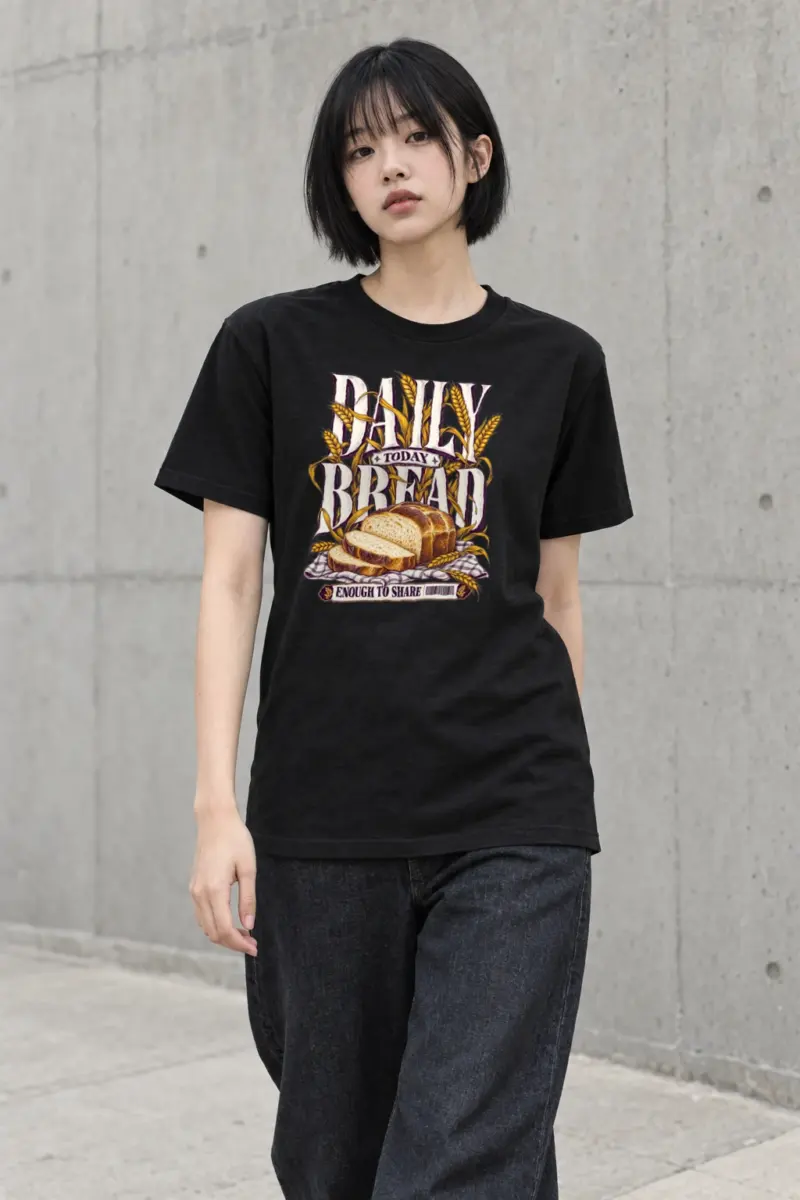 "Daily Bread" Heavyweight Unisex Crewneck T-shirt | Gildan 5000