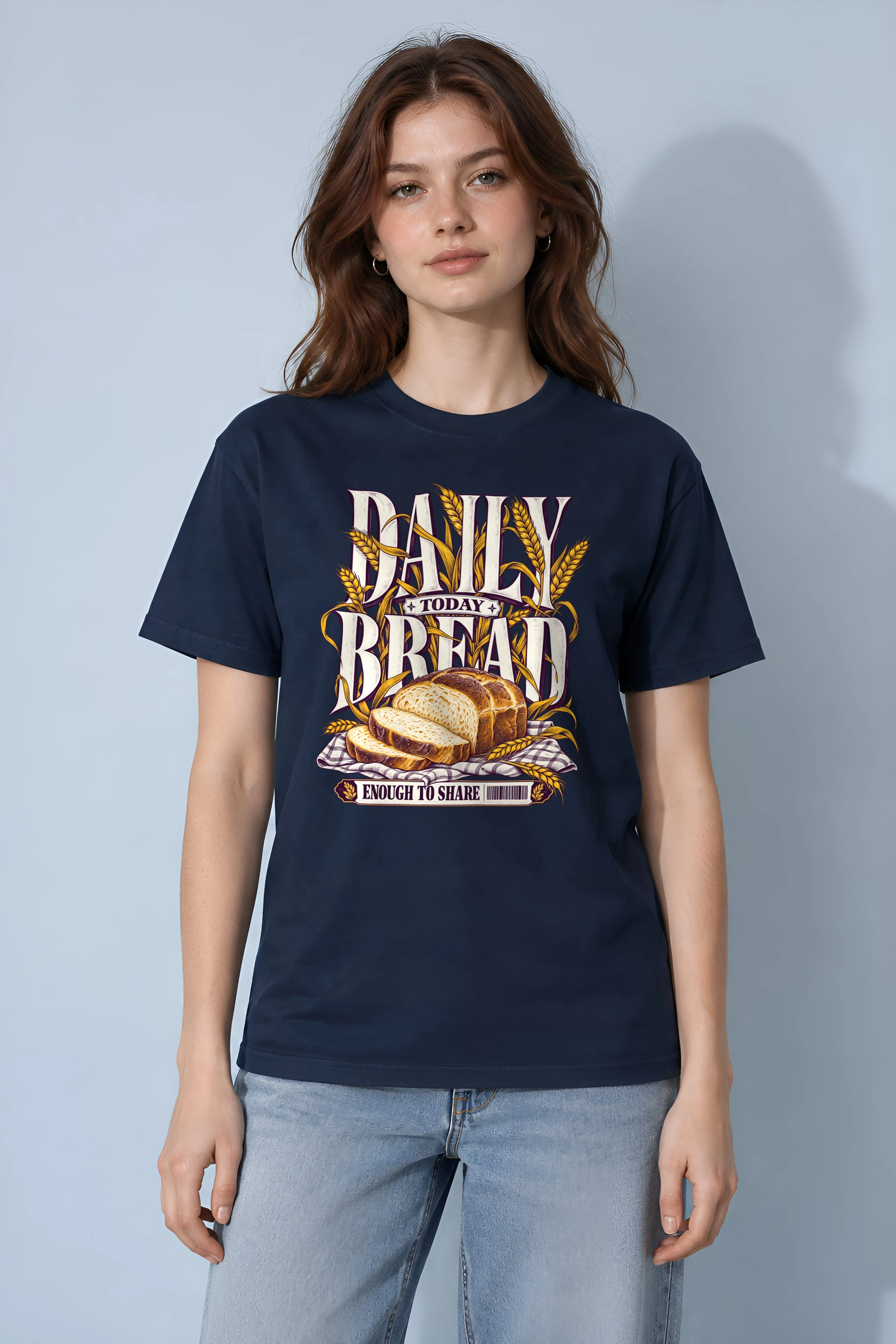 "Daily Bread" Heavyweight Unisex Crewneck T-shirt