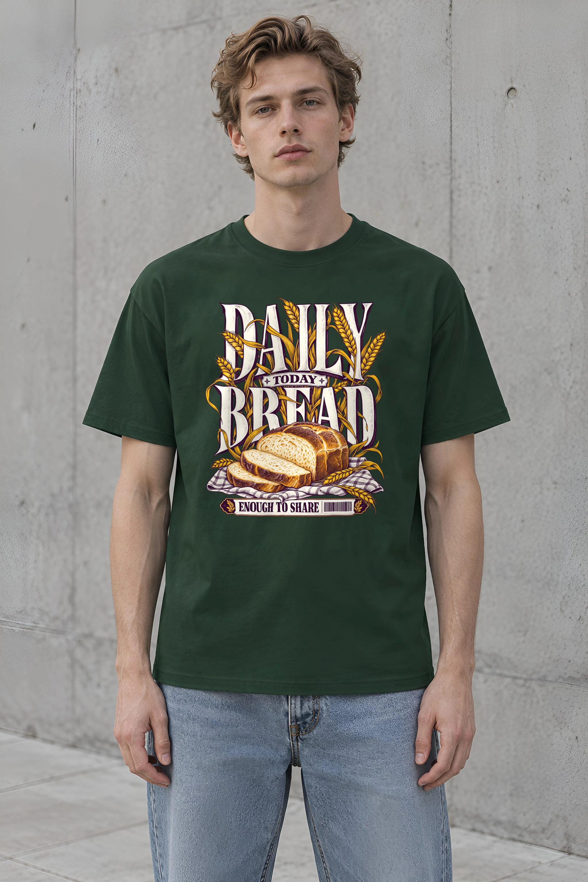 "Daily Bread" Heavyweight Unisex Crewneck T-shirt