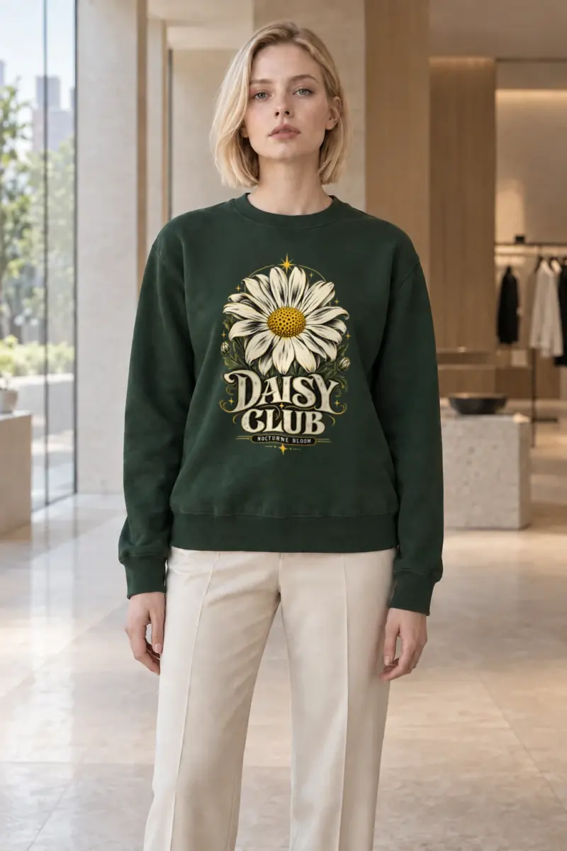 "Daisy Club Nocturne" Heavy Blend Unisex Crewneck Sweatshirt | Gildan 18000