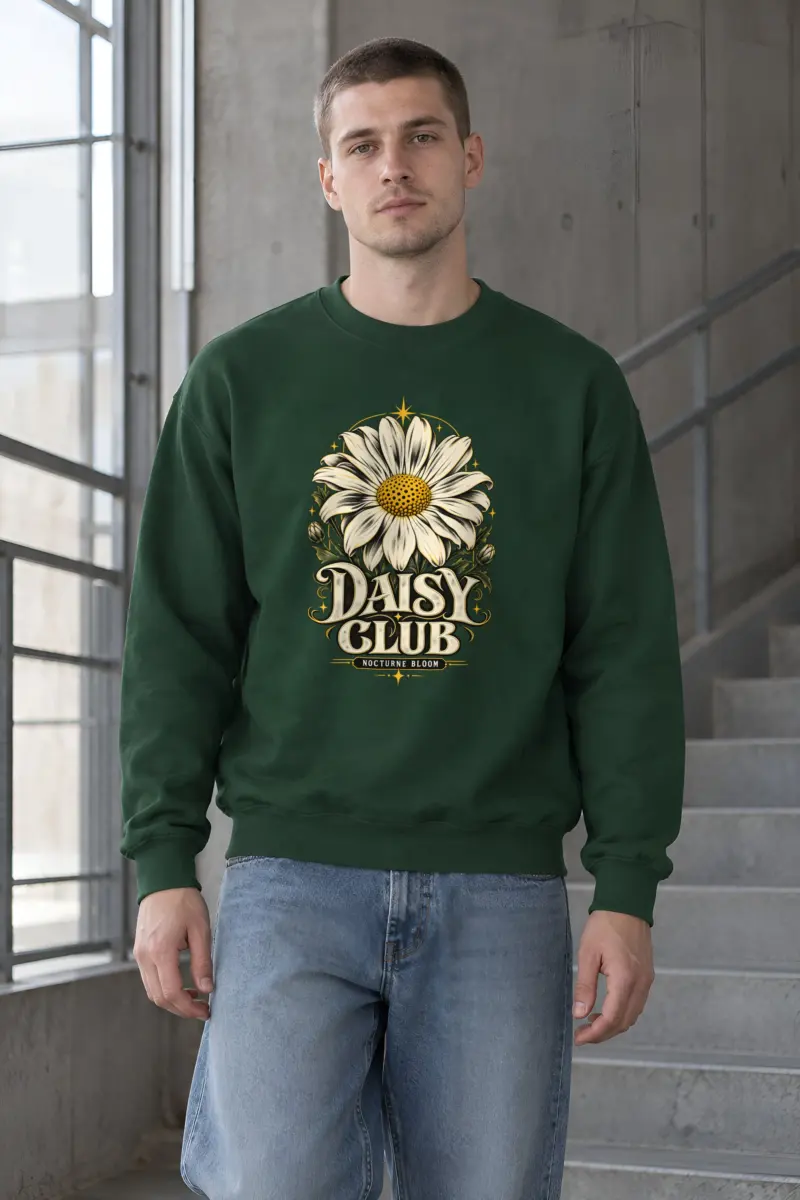 "Daisy Club Nocturne" Heavy Blend Unisex Crewneck Sweatshirt