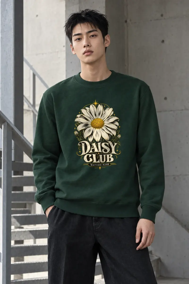 "Daisy Club Nocturne" Heavy Blend Unisex Crewneck Sweatshirt