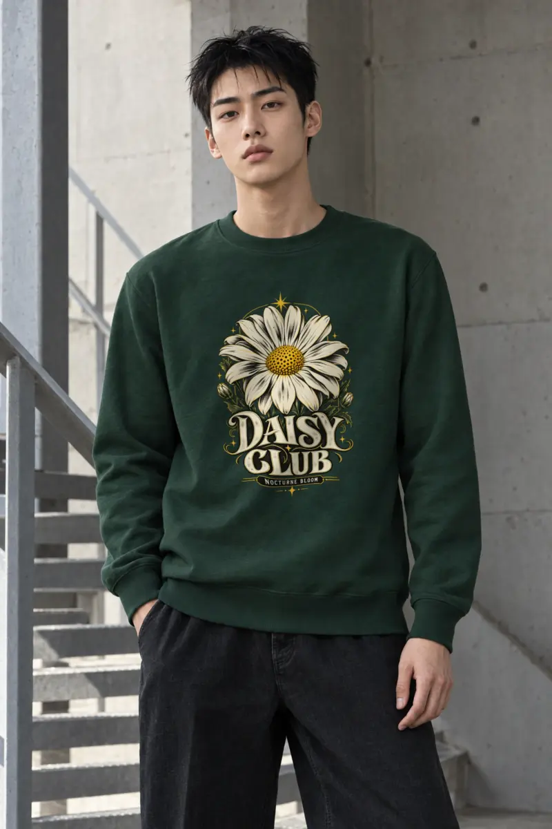 "Daisy Club Nocturne" Heavy Blend Unisex Crewneck Sweatshirt