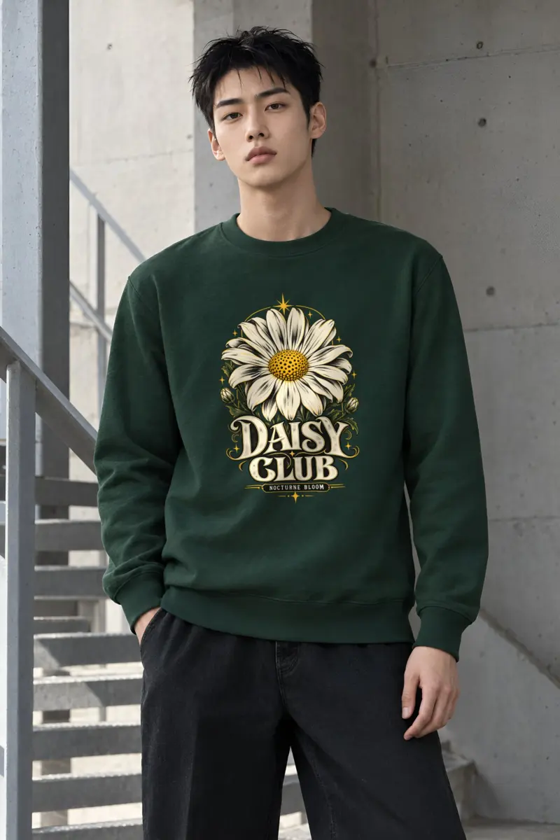 "Daisy Club Nocturne" Heavy Blend Unisex Crewneck Sweatshirt