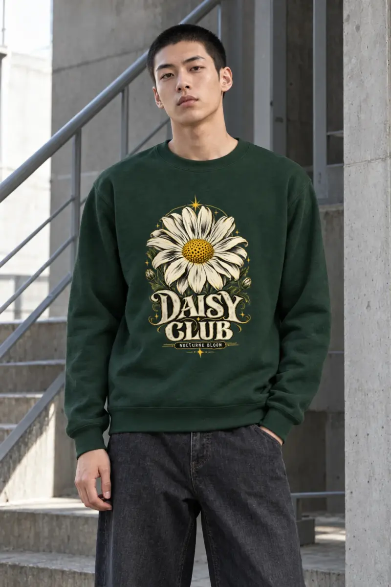 "Daisy Club Nocturne" Heavy Blend Unisex Crewneck Sweatshirt