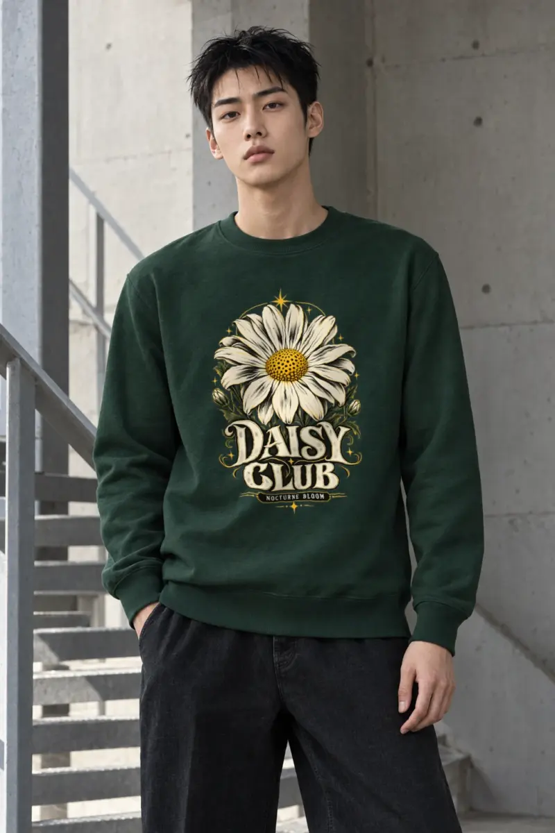 "Daisy Club Nocturne" Heavy Blend Unisex Crewneck Sweatshirt