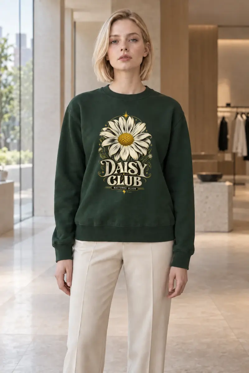 "Daisy Club Nocturne" Heavy Blend Unisex Crewneck Sweatshirt | Gildan 18000