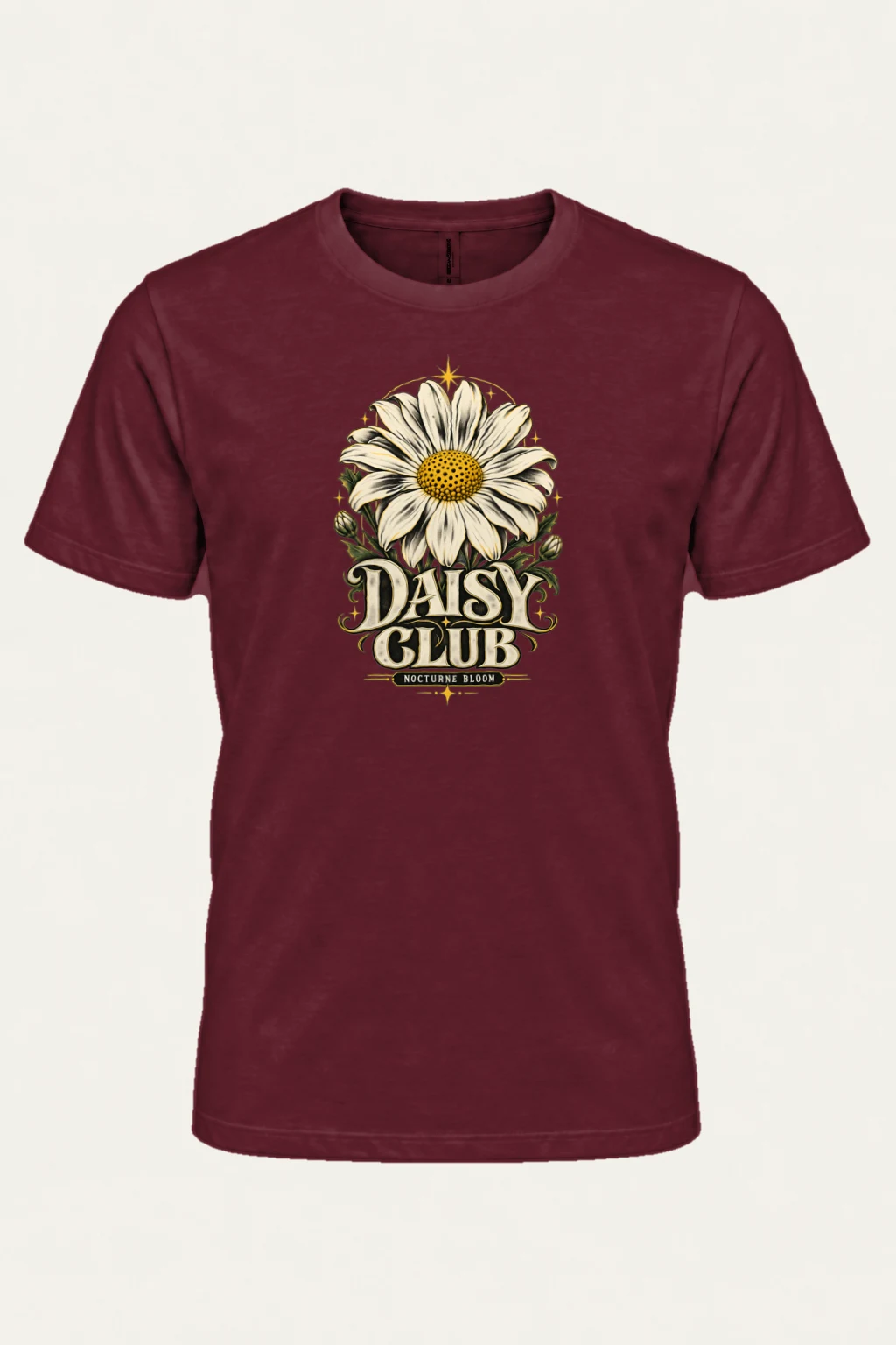 "Daisy Club Nocturne" Heavyweight Unisex Crewneck T-shirt | Gildan 5000