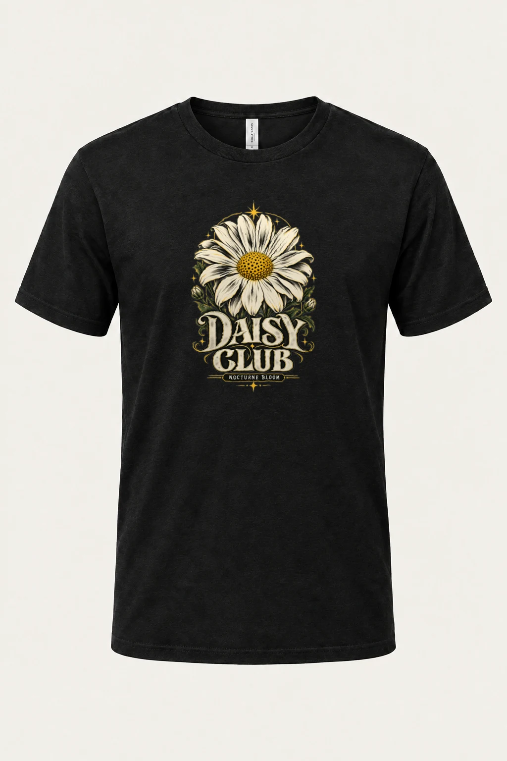 "Daisy Club Nocturne" Heavyweight Unisex Crewneck T-shirt | Gildan 5000