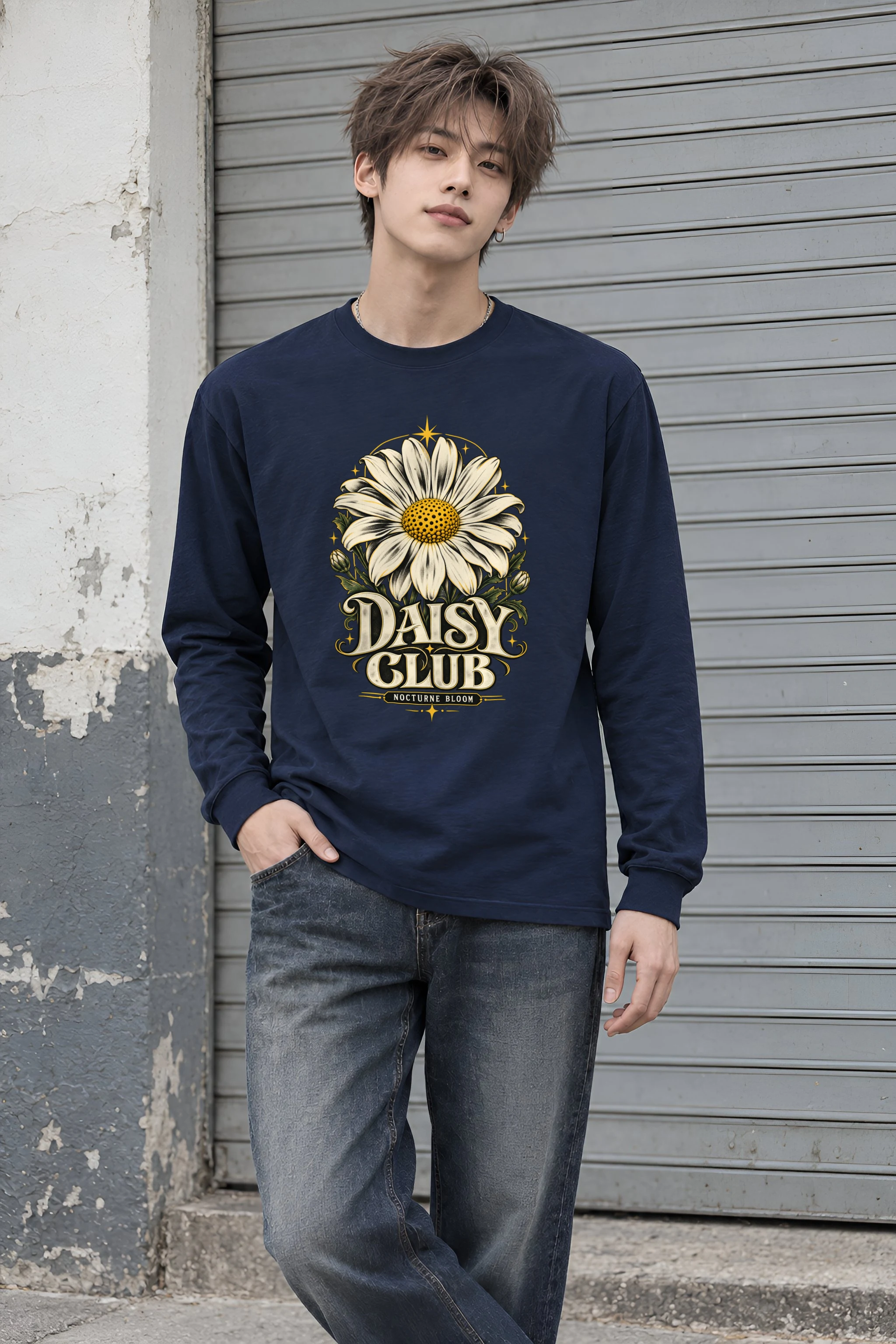 "Daisy Club Nocturne" Unisex Longsleeve T-shirt