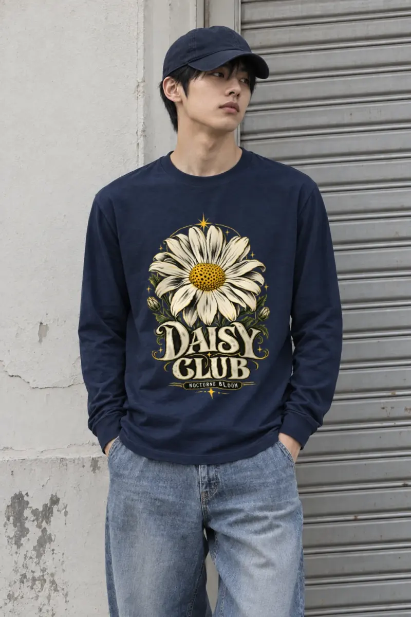 "Daisy Club Nocturne" Unisex Longsleeve T-shirt | Gildan 2400