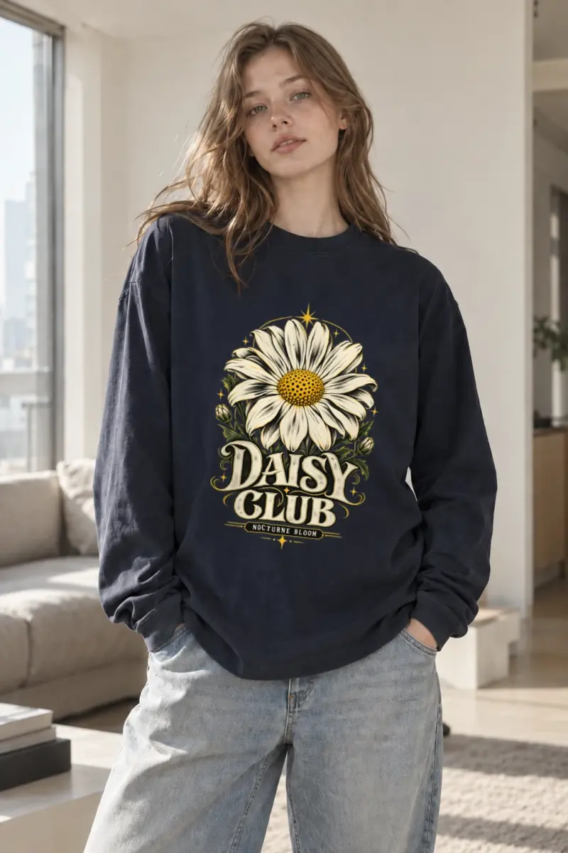 "Daisy Club Nocturne" Unisex Longsleeve T-shirt | Gildan 2400