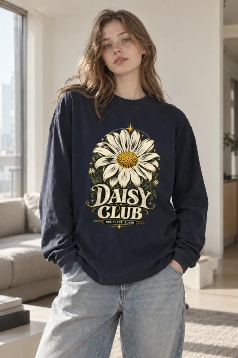 "Daisy Club Nocturne" Unisex Longsleeve T-shirt | Gildan 2400