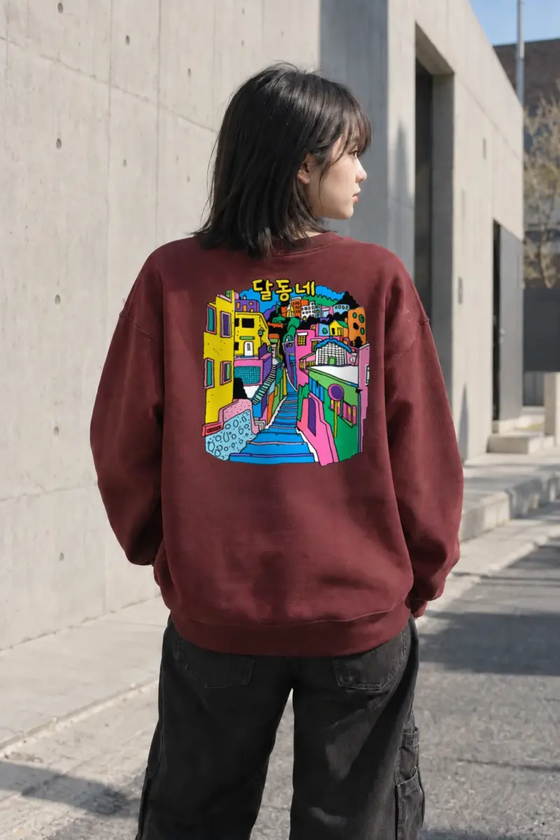 "Daldongne Stairs" Heavy Blend Unisex Crewneck Sweatshirt | Gildan 18000