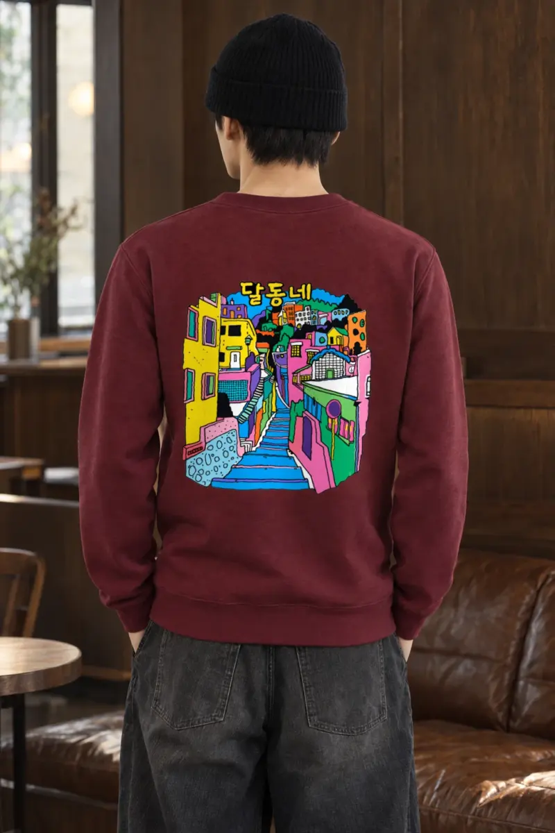 "Daldongne Stairs" Heavy Blend Unisex Crewneck Sweatshirt