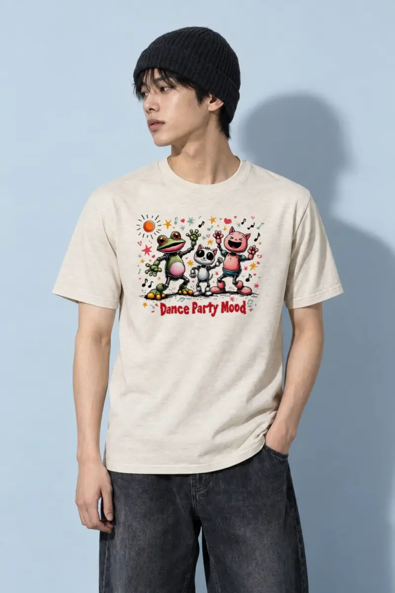 "Dance Party Mood" Heavyweight Unisex Crewneck T-shirt | Gildan 5000