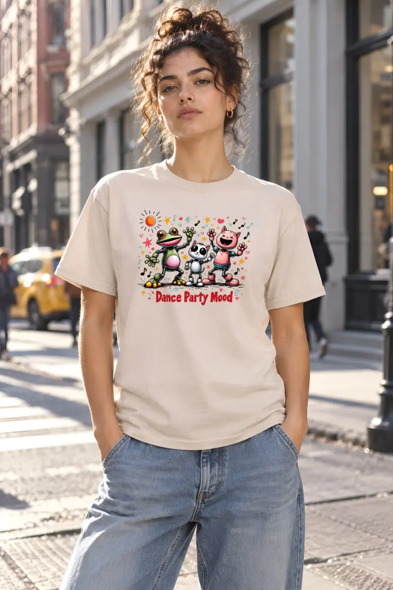 "Dance Party Mood" Heavyweight Unisex Crewneck T-shirt