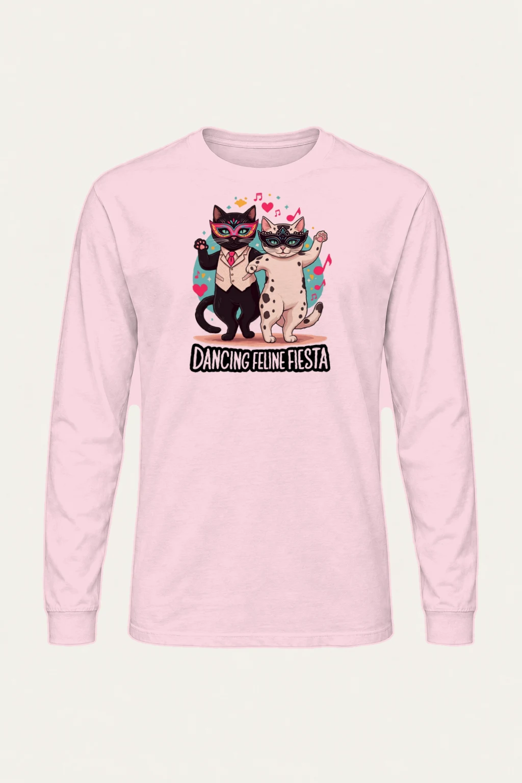 "Dancing Feline Fiesta" Unisex Longsleeve T-shirt | Gildan 2400
