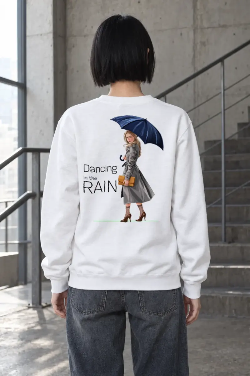 "Dancing In The Rain" Heavy Blend Unisex Crewneck Sweatshirt | Gildan 18000
