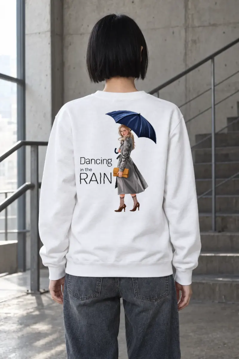 "Dancing In The Rain" Heavy Blend Unisex Crewneck Sweatshirt | Gildan 18000