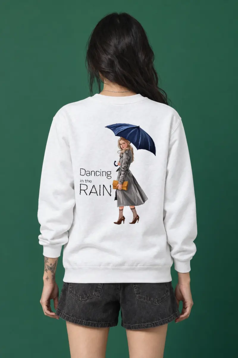 "Dancing In The Rain" Heavy Blend Unisex Crewneck Sweatshirt