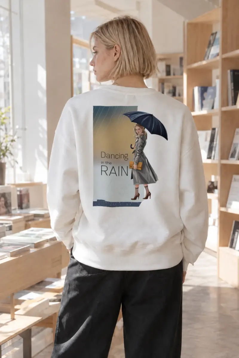 “Dancing In The Rain” Heavy Blend Unisex Crewneck Sweatshirt | Gildan 18000