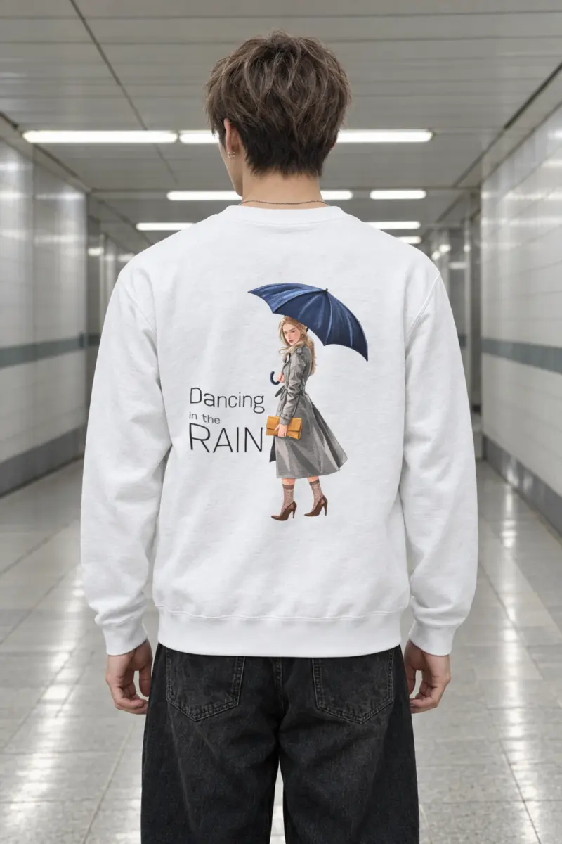 "Dancing In The Rain" Heavy Blend Unisex Crewneck Sweatshirt