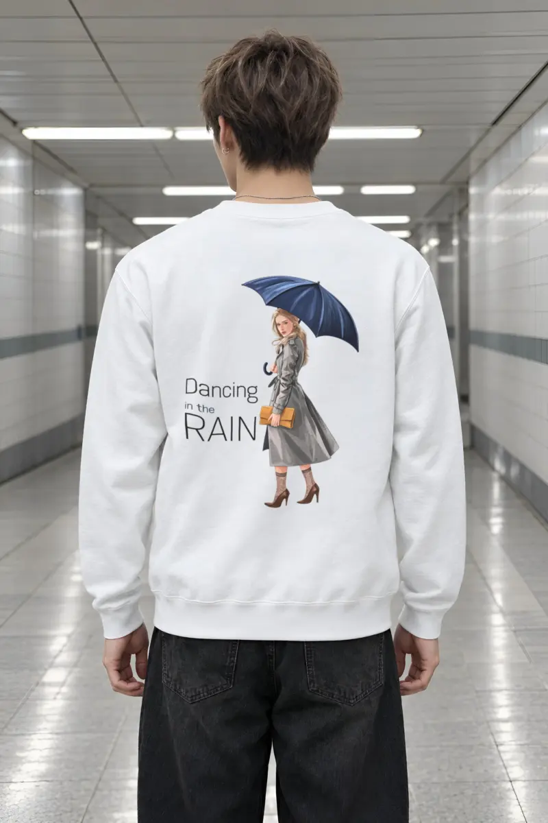 "Dancing In The Rain" Heavy Blend Unisex Crewneck Sweatshirt