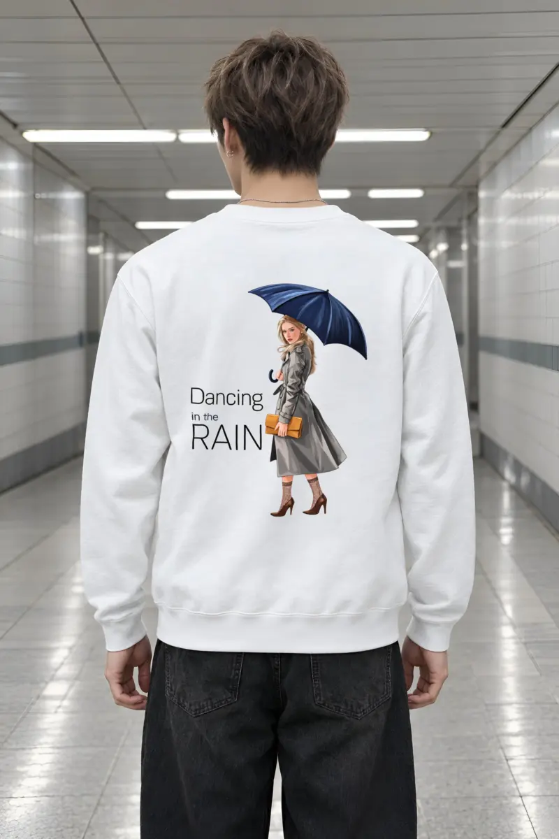 "Dancing In The Rain" Heavy Blend Unisex Crewneck Sweatshirt