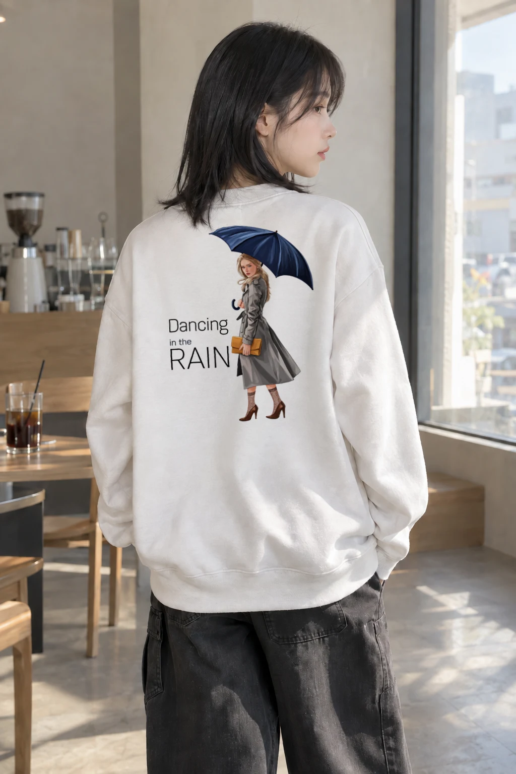 "Dancing In The Rain" Heavy Blend Unisex Crewneck Sweatshirt | Gildan 18000
