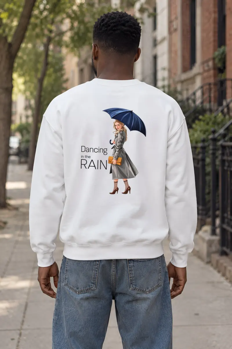"Dancing In The Rain" Heavy Blend Unisex Crewneck Sweatshirt