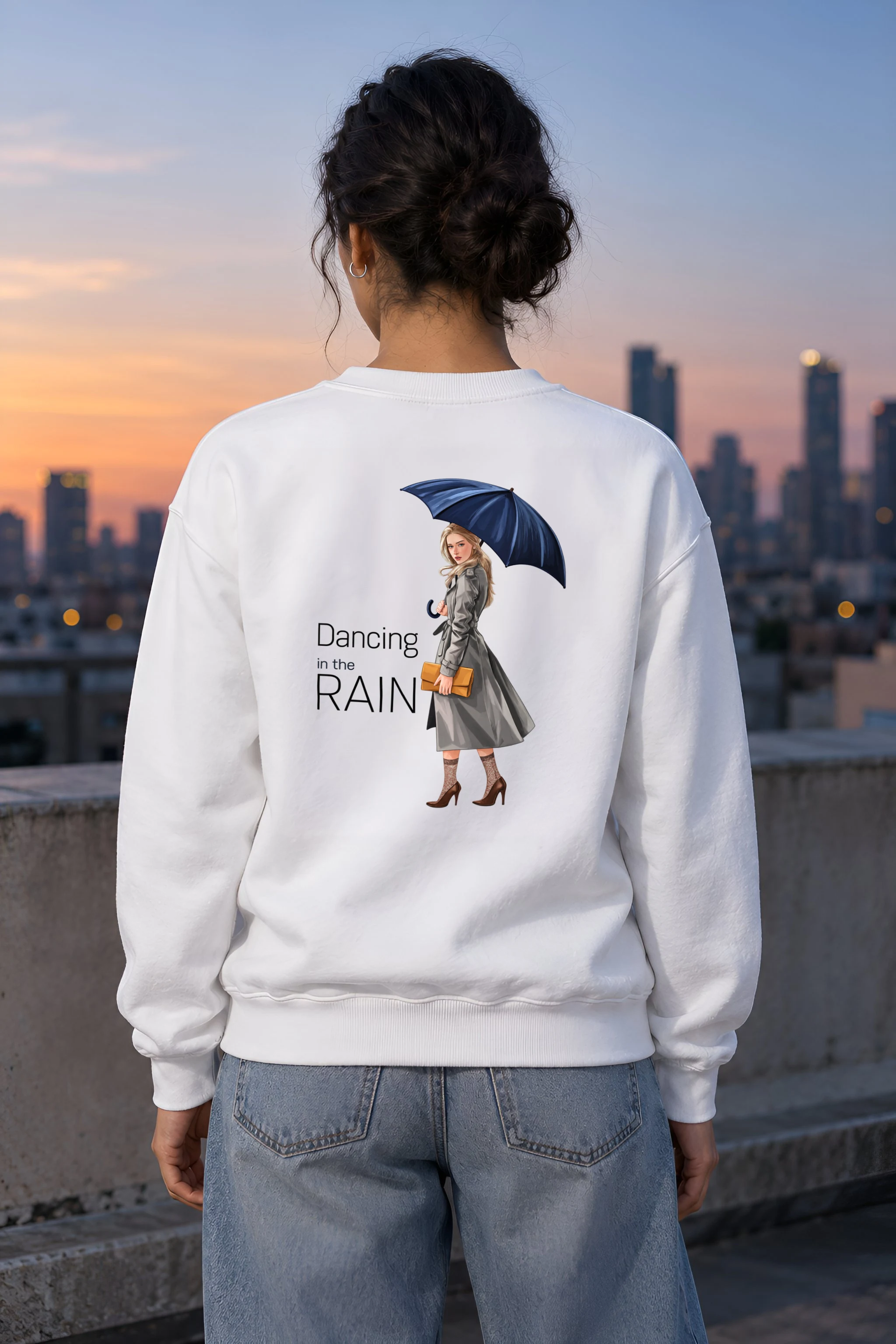 "Dancing In The Rain" 1 Crewneck Sweatshirt