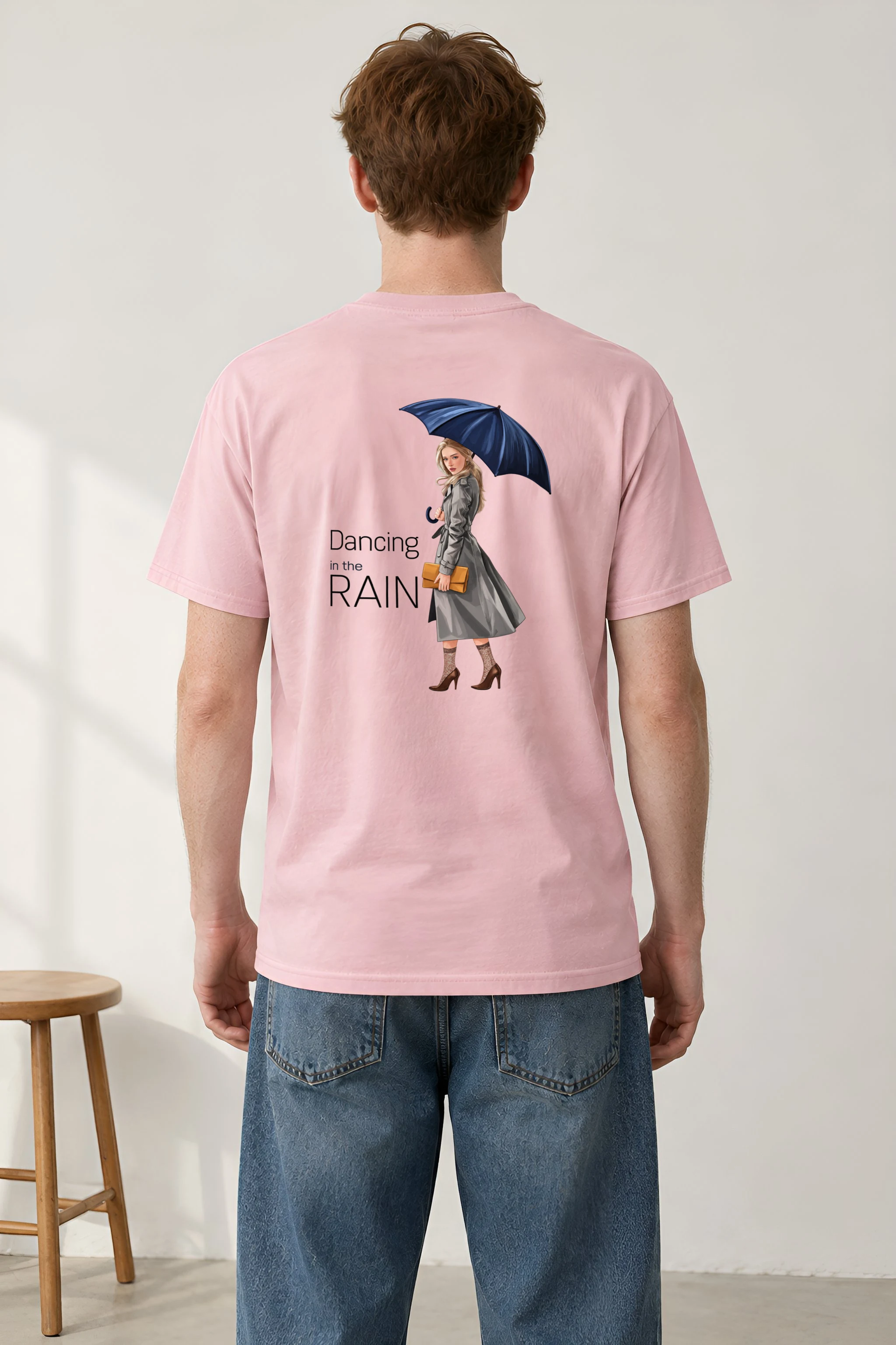 "Dancing in the Rain" Heavyweight Unisex Crewneck T-shirt