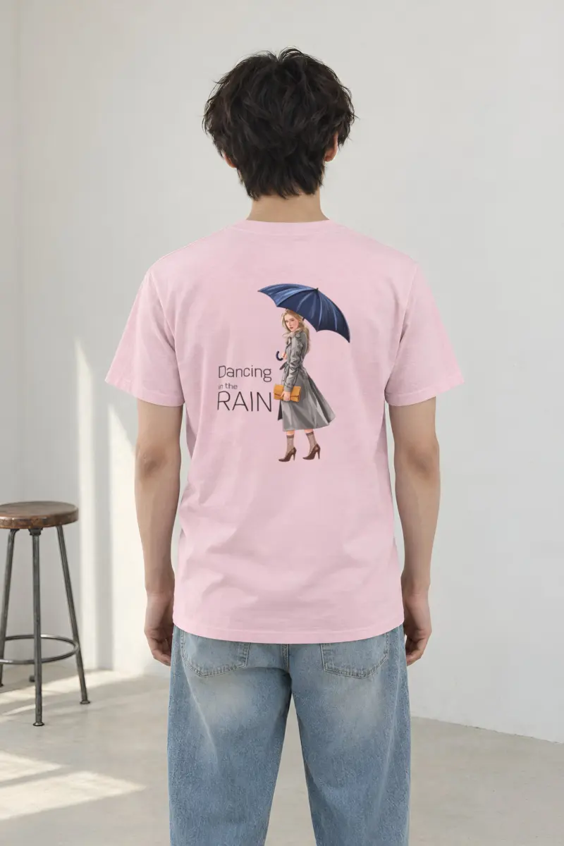 "Dancing in the Rain" Heavyweight Unisex Crewneck T-shirt