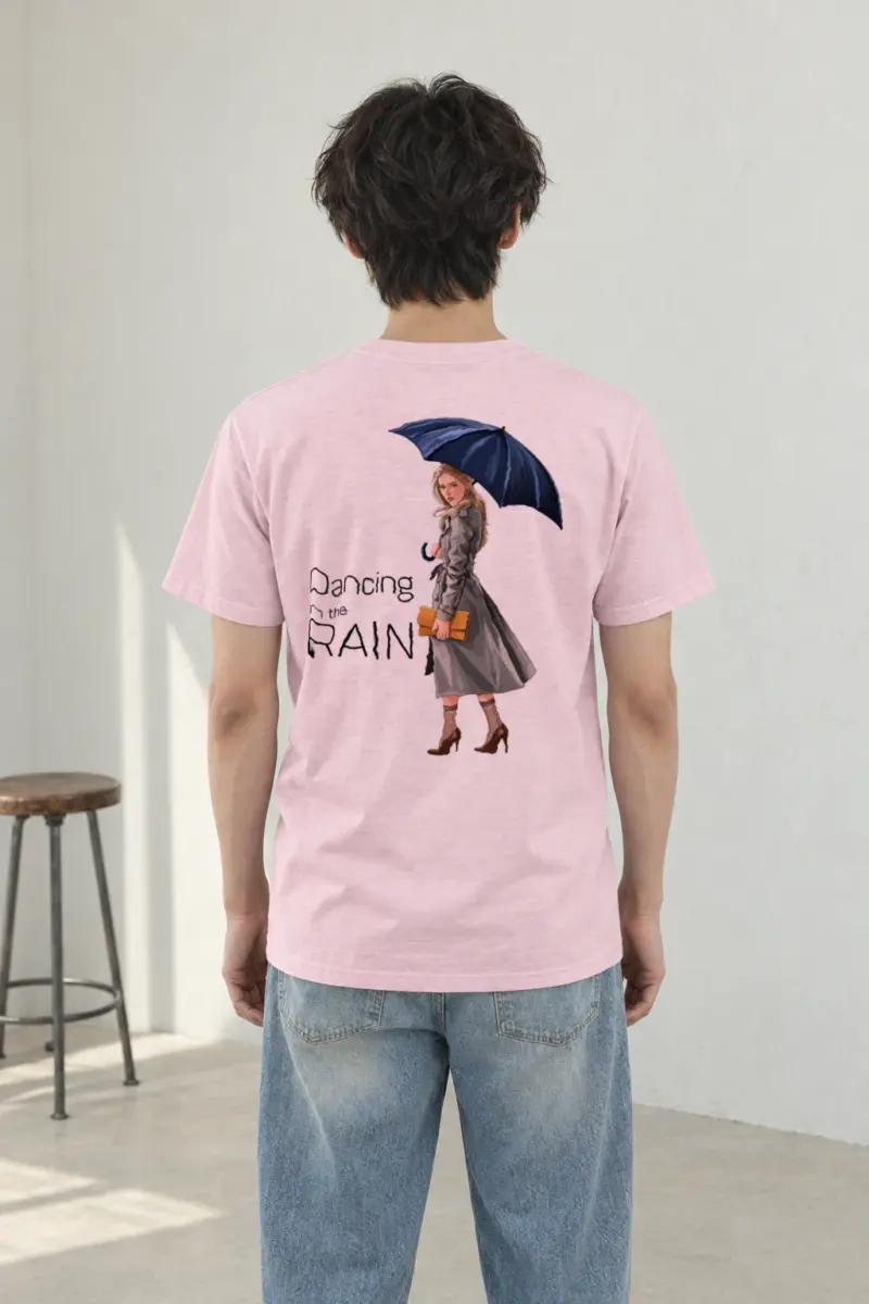 "Dancing in the Rain" Heavyweight Unisex Crewneck T-shirt | Gildan 5000