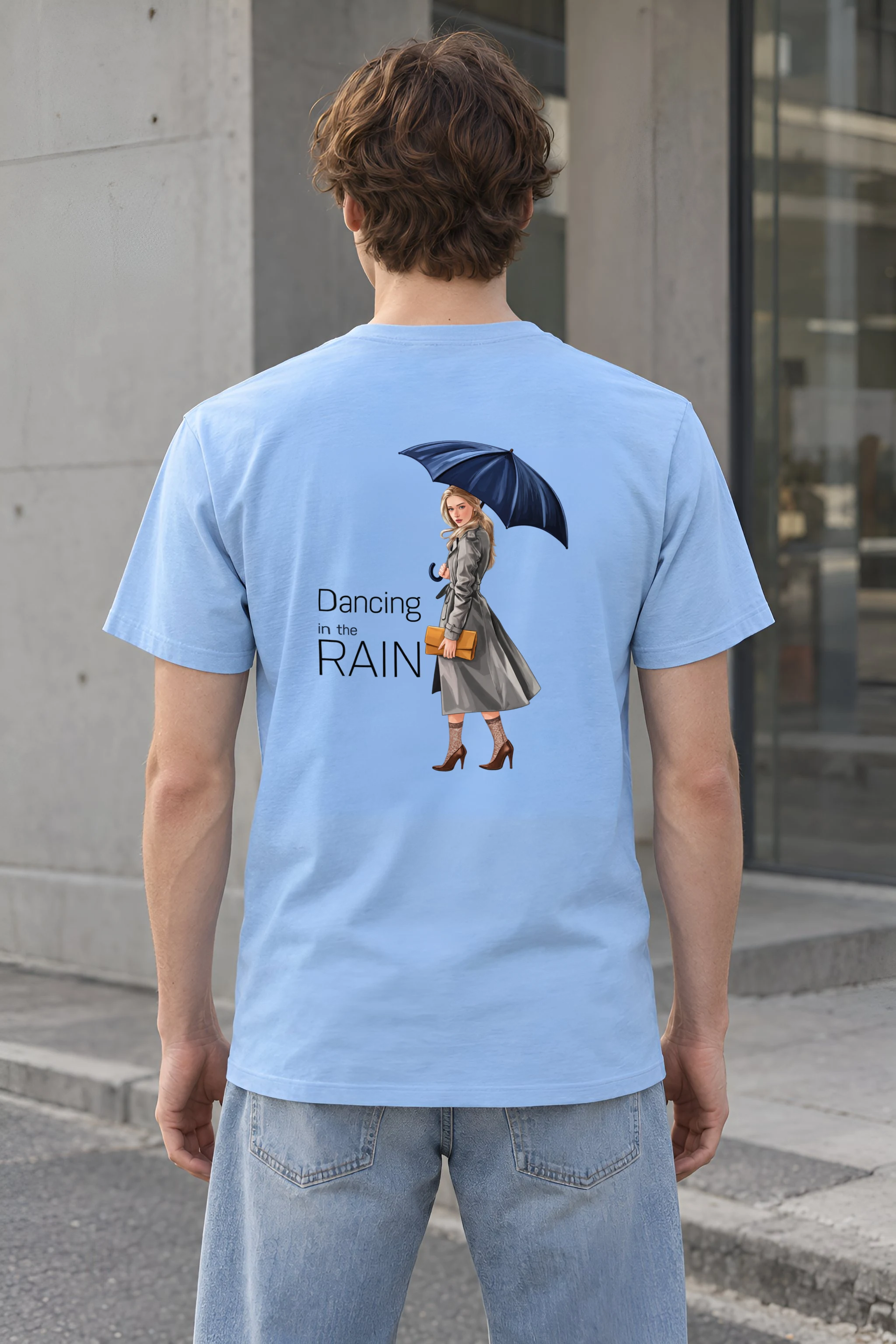 "Dancing in the Rain" Heavyweight Unisex Crewneck T-shirt