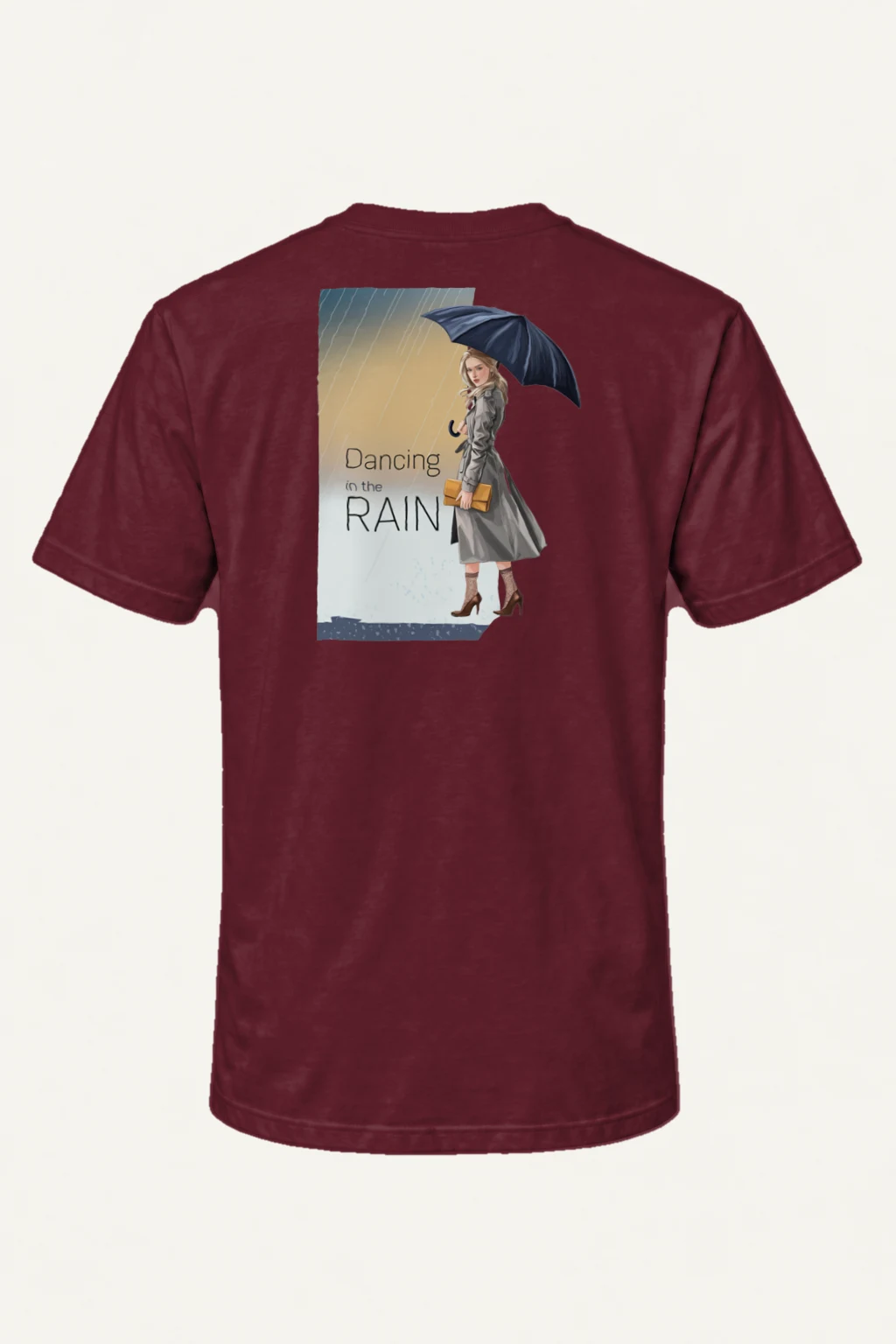 "Dancing in the Rain" Heavyweight Unisex Crewneck T-shirt | Gildan 5000
