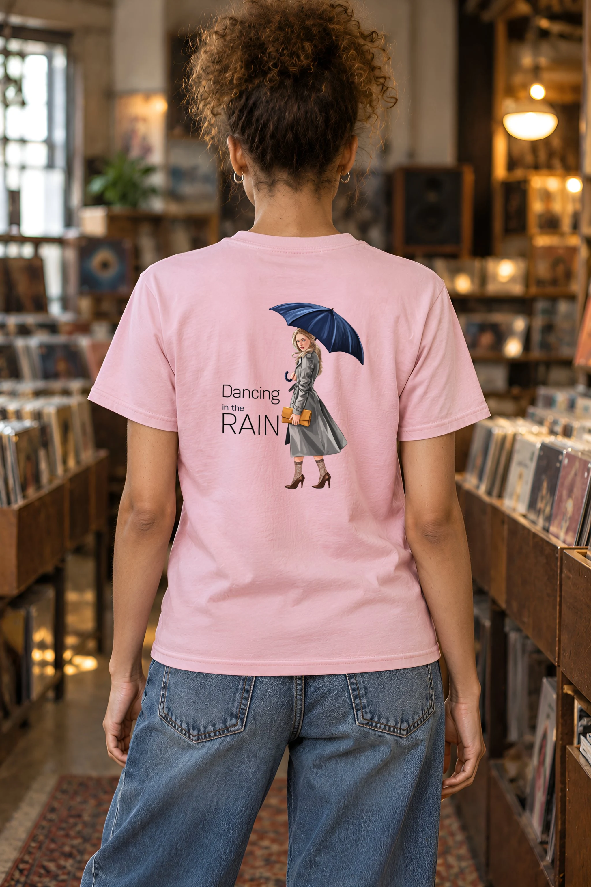 "Dancing in the Rain" Heavyweight Unisex Crewneck T-shirt